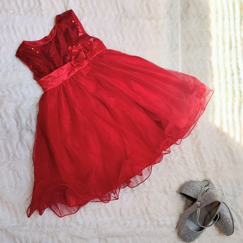 Elegant Red Kids Dress
